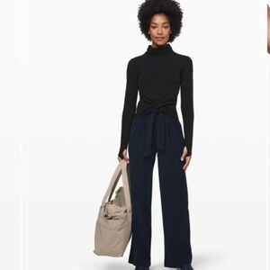 lululemon athletica Black and Navy Wide Leg Pants